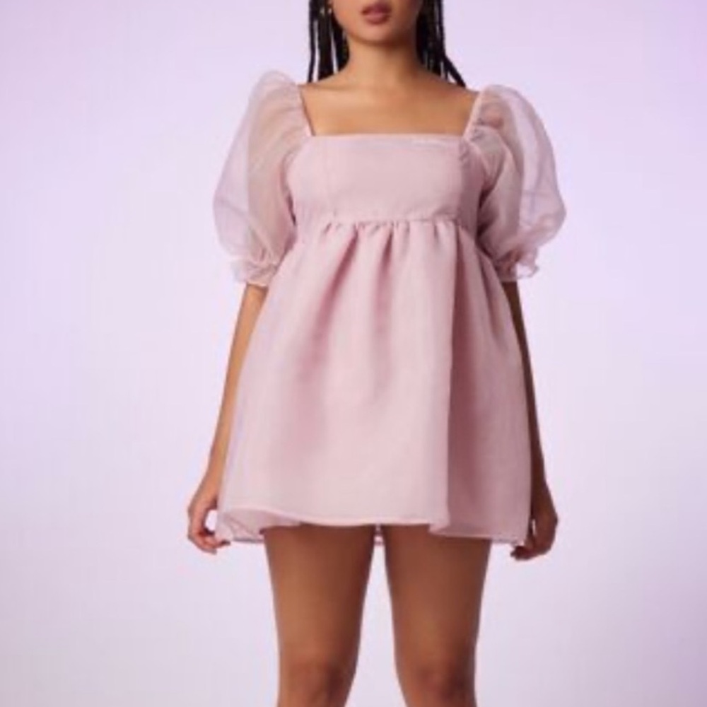 Hello Kitty x Forever 21 Puffy Sleeve Organza Mini Dress Babydoll Costume 2X/3X